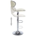 vidaXL Tabourets de bar lot de 2 crème similicuir