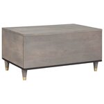 vidaXL Table basse Gris 80 x 50 x 40 cm Bois de mangue massif