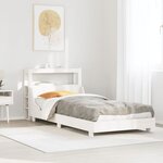 vidaXL Cadre de lit sans matelas blanc 90x200 cm bois de pin massif