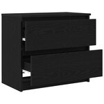 vidaXL Meuble TV noir 60x35x54 cm bois d'ingénierie