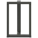 vidaXL Pieds de table à manger en T  2 pièces  anthracite  50 x 35 x (72-73) cm  acier