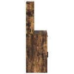 vidaXL Haut Armoire Chêne fumé 40 x 40 5 x 135 cm Bois d'ingénierie