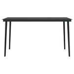 vidaXL Ensemble à manger de jardin et coussins 5Pièces Gris/noir