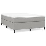 vidaXL Cadre de lit gris clair 140x190 cm tissu