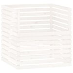 vidaXL Composteur Blanc 100x100x102 cm Bois massif de pin