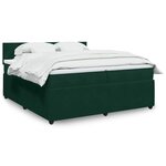 vidaXL Sommier à lattes de lit et matelas Vert foncé 200x200cm Velours