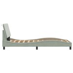 vidaXL Cadre de lit avec tête de lit Gris clair 90x190 cm Velours