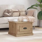 vidaXL Table basse chêne artisanal 50 x 50 x 35 cm Bois d'ingénierie