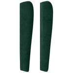 vidaXL Tête de lit avec oreilles Vert foncé 93x23x118/128 cm Velours