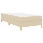 vidaXL Lit à ressorts avec matelas Crème 90 x 190 cm tissu