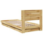 vidaXL Cadre de lit avec tête de lit sans matelas 75 x 190 cm
