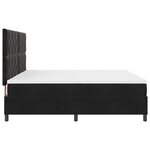 vidaXL Lit à ressorts avec matelas Noir 200 x 200 cm Velours