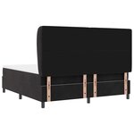 vidaXL Lit à ressorts avec matelas Noir 180 x 200 cm Velours