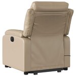 vidaXL Fauteuil inclinable de massage électrique cappuccino similicuir