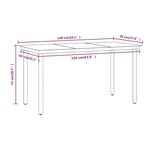 vidaXL Ensemble à manger de jardin coussins 7Pièces Gris et noir