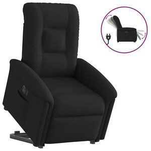 vidaXL Fauteuil inclinable électrique noir tissu