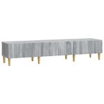 vidaXL Meuble TV Sonoma gris 147 x 34 5 x 30 cm Bois d'ingénierie