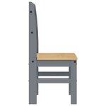 vidaXL Chaises à manger lot de 2 gris 40x46x99 cm bois massif de pin
