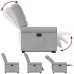 vidaXL Fauteuil inclinable électrique gris nuage tissu