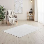 Tapis gris doux 160x230 poils courts antidérapant