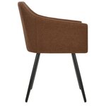 vidaXL Chaises à manger lot de 4 marron tissu
