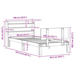 vidaXL Cadre de lit avec tête de lit sans matelas blanc 90x200 cm