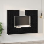 vidaXL Ensemble meuble TV 6 Pièces Chêne noir 80 x 30 x 30 cm