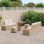 vidaXL Ensemble de canapé de jardin avec coussin 8 Pièces Beige et crème