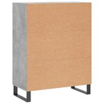 vidaXL Buffet gris béton 69 5x34x90 cm bois d'ingénierie