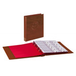 Album Half Penny avec 10 feuilles numismatiques. Couleur - Brun foncé