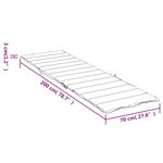 vidaXL Coussin de transat ensoleillé Vert 200 x 70 x 4 cm Tissu Oxford