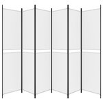vidaXL Cloison de séparation 6 panneaux Blanc 300x220 cm Tissu