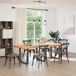 vidaXL Pieds de table à manger en forme de V  3 pièces  anthracite  80 x (72-73 3) cm  acier