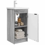 vidaXL Meuble de salle de bain avec évier Sonoma gris