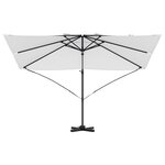 vidaXL Parasol Déporté Sable Polyester Grand Inclinable