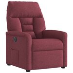vidaXL Fauteuil inclinable électrique Rouge bordeaux Tissu