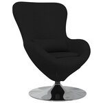 vidaXL Fauteuil œuf Noir tissu