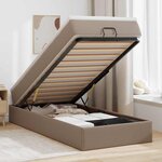 VidaXL Cadre de lit ottoman et matelas cappuccino 90x190 cm similicuir