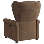 vidaXL Fauteuil inclinable électrique Marron Tissu