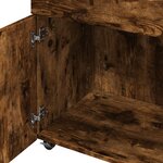 vidaXL Chariot de bar chêne fumé 50x41x89 cm bois d'ingénierie
