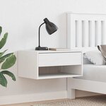 vidaXL Table de chevet Blanc 50 x 32 5 x 24 cm Bois massif en pin
