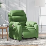 vidaXL Fauteuil inclinable électrique vert clair velours