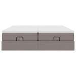 VidaXL Cadre de lit ottoman avec matelas taupe 180x200 cm tissu