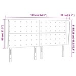 vidaXL Tête de lit avec oreilles Bleu 163x23x118/128 cm Tissu