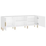 vidaXL Meuble TV Blanc 150x30x50 cm Bois d'ingénierie
