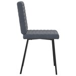 vidaXL Chaises à manger lot de 2 Gris foncé Velours