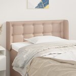 vidaXL Tête de lit avec oreilles Cappuccino 103x16x78/88 cm Similicuir
