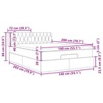 VidaXL Cadre de lit ottoman avec matelas noir 140x200 cm velours