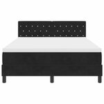 Lit à ressorts vidaXL avec matelas et LED Noir 160x200 cm Velours