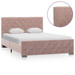vidaXL Cadre de lit sans matelas Rose Velours 120x200 cm